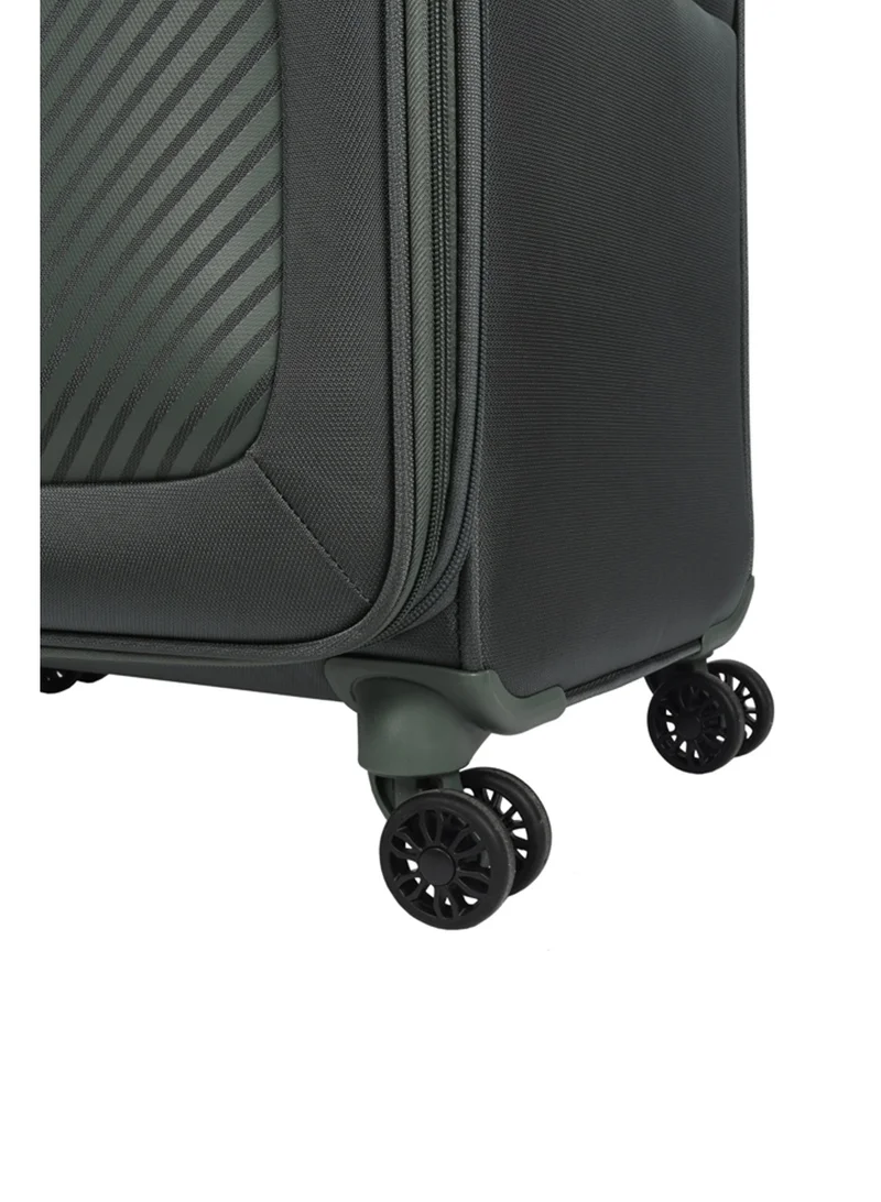 AMERICAN TOURISTER  Majoris + Suitcase, Check-In Size 83 cm, 4 Spinner Wheels, Soft Top, 100% Polyester, Balsam Green|TSA Combination Lock|Expandable - 3 Years International Warranty  | Best Price UAE