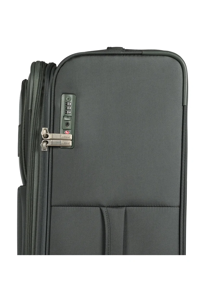 AMERICAN TOURISTER  Majoris + Suitcase, Check-In Size 83 cm, 4 Spinner Wheels, Soft Top, 100% Polyester, Balsam Green|TSA Combination Lock|Expandable - 3 Years International Warranty  | Best Price UAE
