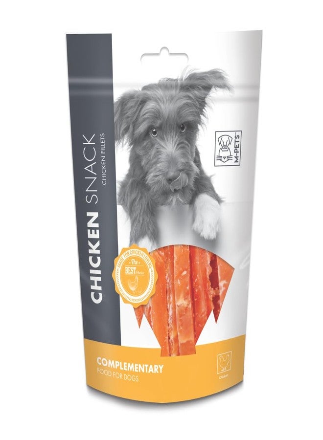 أم-بيتس مكافآت إم-بيتس للكلاب من شرائح الدجاج، طبيعية، غنية بالبروتين مع 80% دجاج حقيقي، مغذية وسهلة الهضم لجميع سلالات الكلاب، خالية من الإضافات الصناعية، للتدريب والمكافآت، 80 غرام - Image 1
