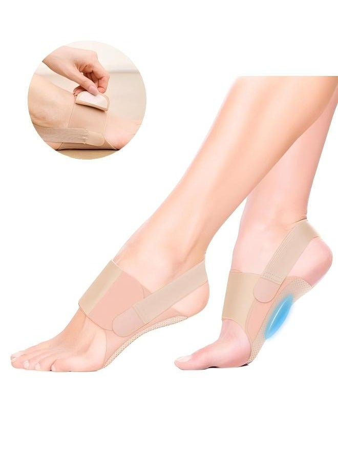 EELHOE Orthotic Arch Support, Foot Support With Gel Insert Insole, Fasciitis Relief Arch Support Orthotic Foot Care Pads (Skin Color) - Image 1