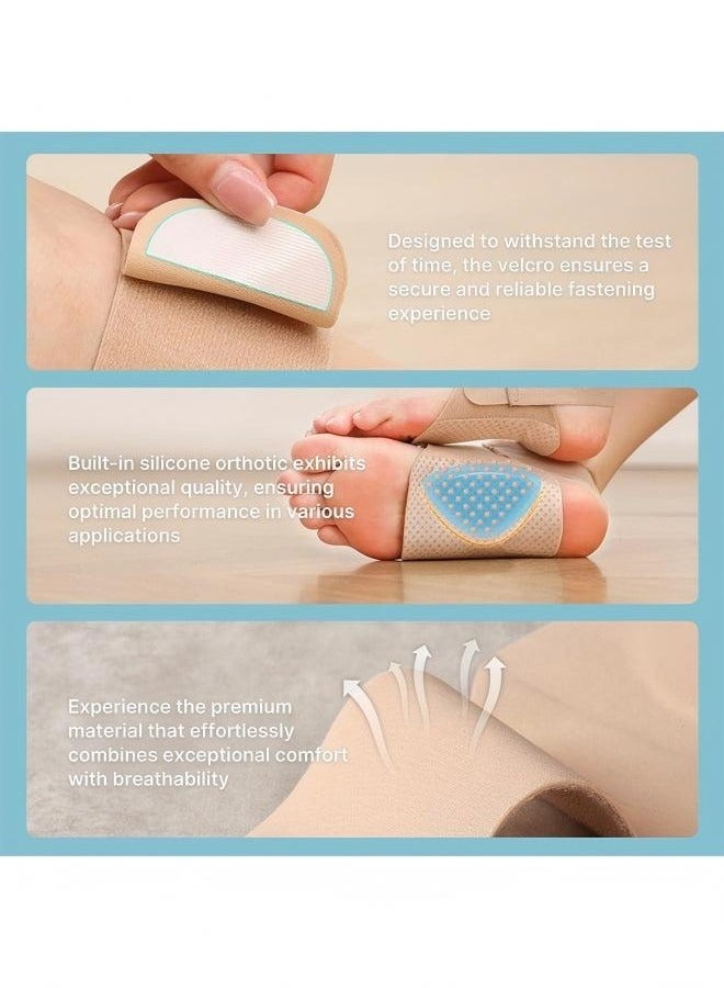 EELHOE Orthotic Arch Support, Foot Support With Gel Insert Insole, Fasciitis Relief Arch Support Orthotic Foot Care Pads (Skin Color) - Image 4