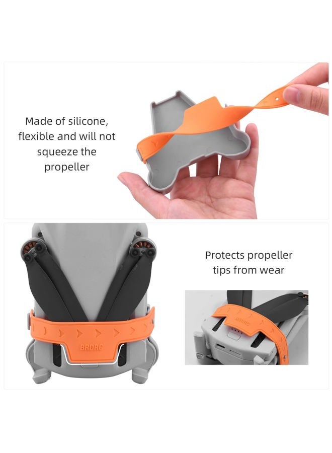 HeiyRC Mini 3 / Mini 3 Pro Propeller Holder,Prop Guard Strap Protector Stabilizer for DJI Mini 3 Series RC Drone Accessories(Orange) - Image 5