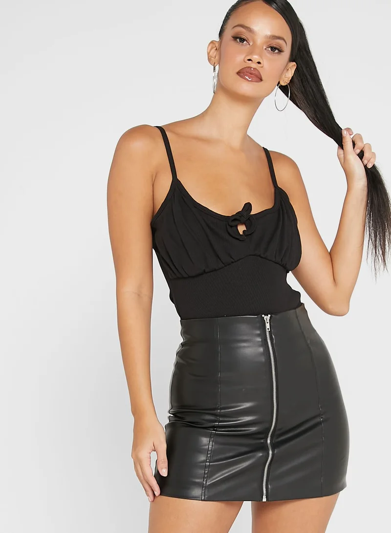 Missguided Ruched Bust Cami Body