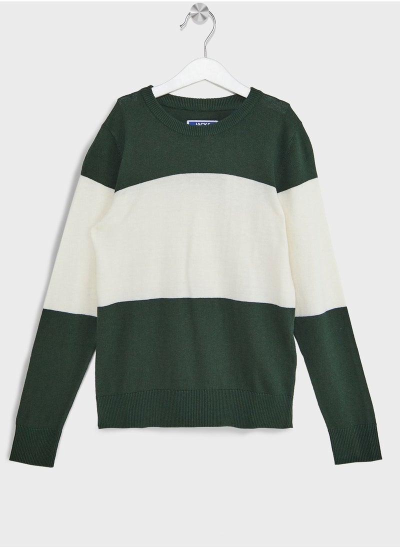 Jack & Jones Junior - Youth Colorblock Sweatshirt - Image 1