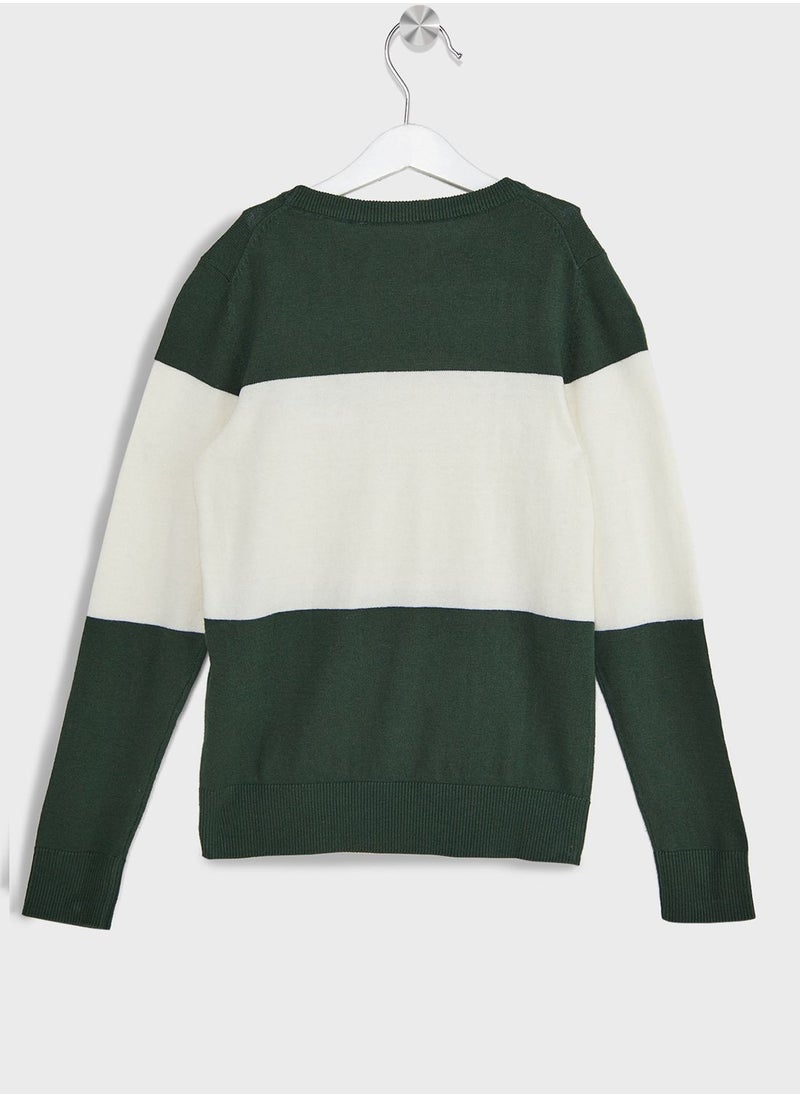 Jack & Jones Junior - Youth Colorblock Sweatshirt - Image 1