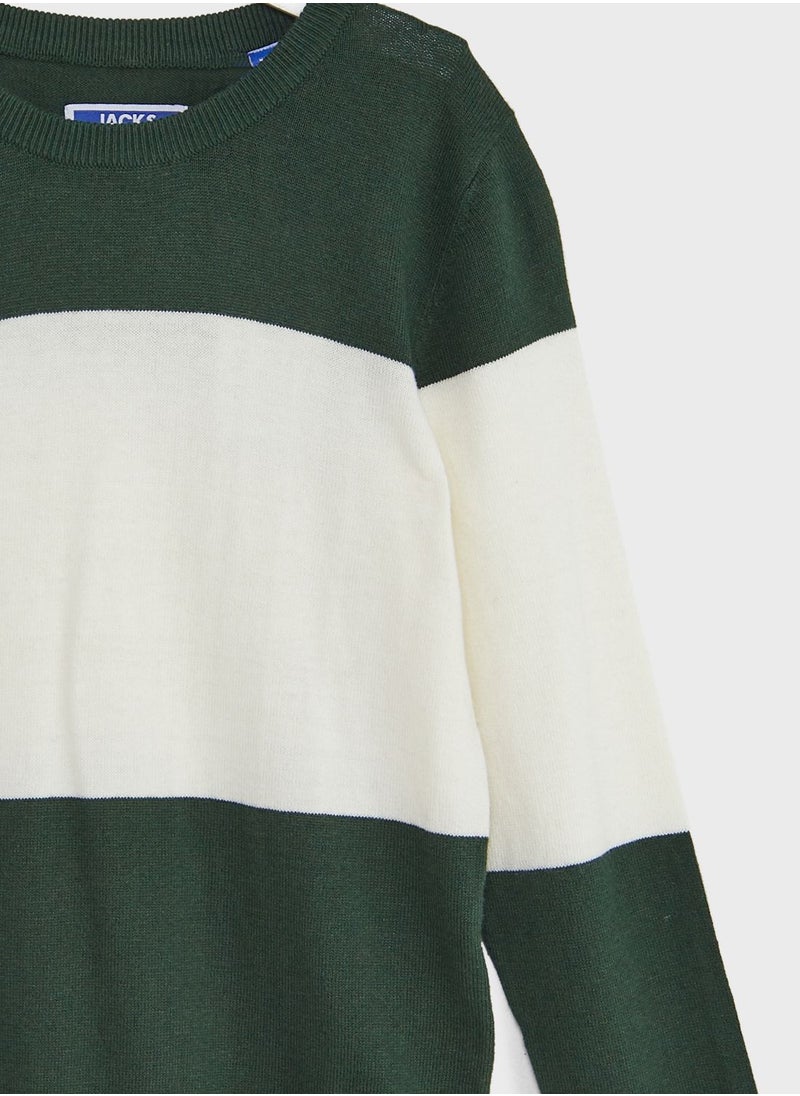 Jack & Jones Junior - Youth Colorblock Sweatshirt - Image 1