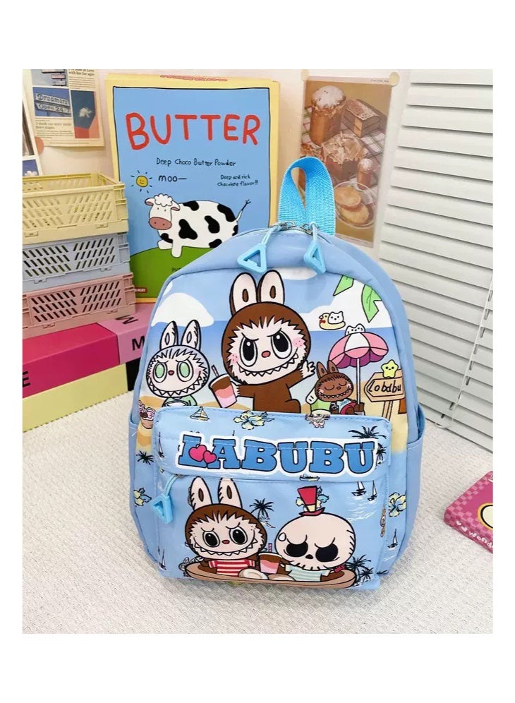 لابوبو حقيبة أطفال حقيبة ظهر للأطفال الصغار حقيبة ظهر مدرسية للأطفال حقيبة كتب خفيفة الوزن للأطفال من عمر سنتين فما فوق أزرق - Image 1