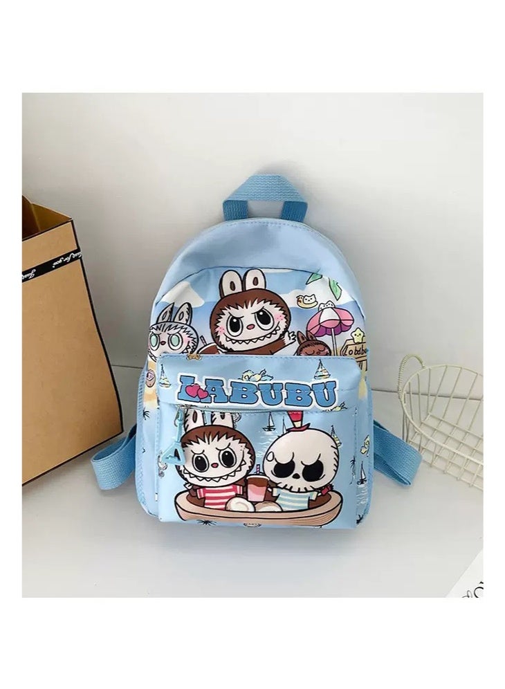 لابوبو حقيبة أطفال حقيبة ظهر للأطفال الصغار حقيبة ظهر مدرسية للأطفال حقيبة كتب خفيفة الوزن للأطفال من عمر سنتين فما فوق أزرق - Image 3