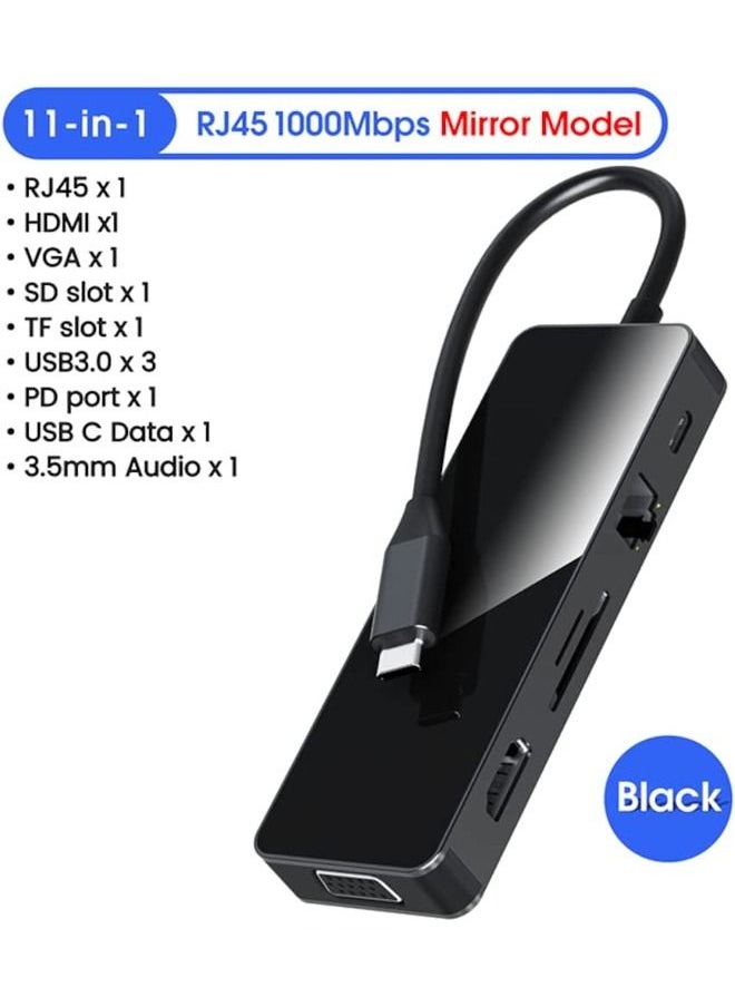 Cordova USB C Hub USB 3.0 Adapter Multi USB Port 11 in 1 Mirror USB Hub  - Image 3