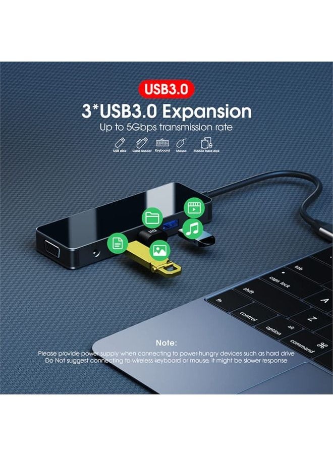 USB C Hub USB 3.0 Adapter Multi USB Port 11 in 1 Mirror USB Hub