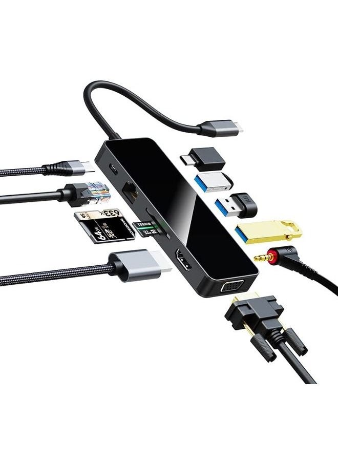 Cordova USB C Hub USB 3.0 Adapter Multi USB Port 11 in 1 Mirror USB Hub  - Image 2