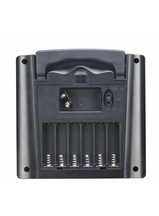 Sunway Solar AA & AAA Rechargeable Batteries Charger for 1.2V NiMH NiCD & 9V Battery with 2Watt Panel Portable Backup for 1.2V Ni-MH Ni-CD Household Battery(No Battery Included) - Image 1