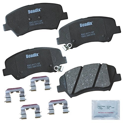 Bendix وسادات فرامل سيراميك Bendix Priority1 CFC1593 للأمام لدودج أتيتيود 2017-2012، هيونداي أكسنت 2017-2012، كيا ريو 2017-2012 - Image 1