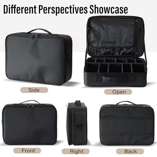 ROZIA Extra Large Size 40cm x 30 cm x 12cm Makeup Box for Girls,Makeup Box Vanity, Makeup Kit Pouch, Cosmetic Bag, Makeup Brush Organizer and Vanity Bag, Toiletry Jewellery Box (40cm x 30 cm x 12cm) - Image 3