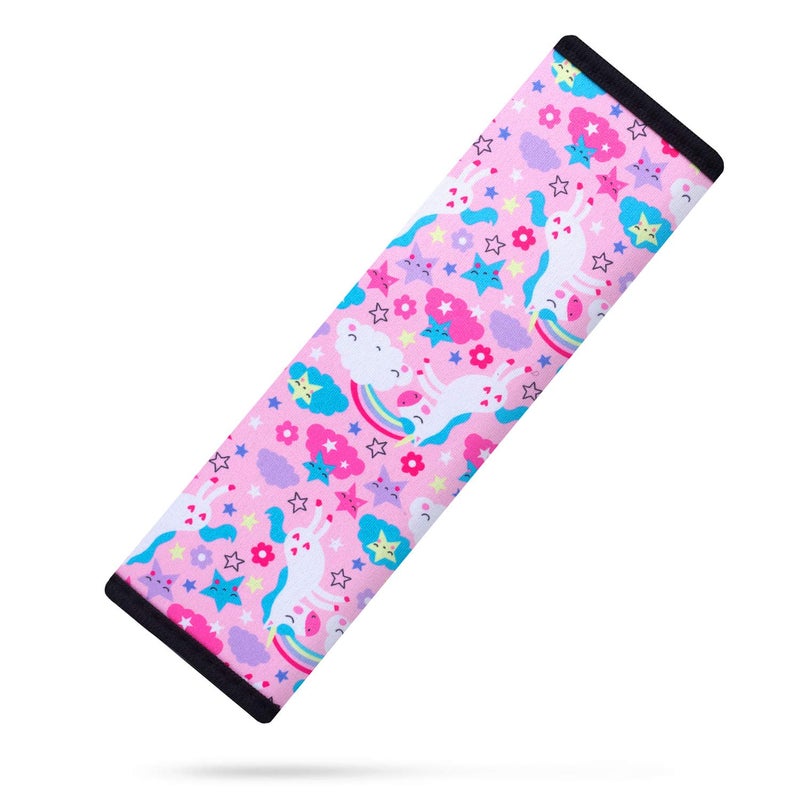 YR Seat Belt Cover for Kids Soft Comfort Seat Belt Cushion for Children Cute Cartoon Pattern Car Seat Belt Pads Cover for Girls and Boys 1 Pack Unicorn