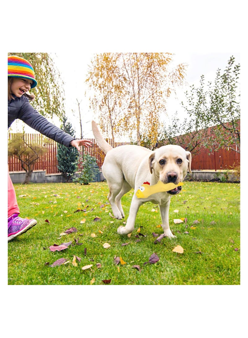 SOLARAE Rubber Squeaking Chicken Toy, Squeaky Dog Toys Cartoon Rooster Latex Toy, for Dogs Interactive Chicken Toys Cat Screaming Toys, Dog Teeth Cleaning Toys, Funny Puppy Chicken Toys, for Pet Boredom - Image 4