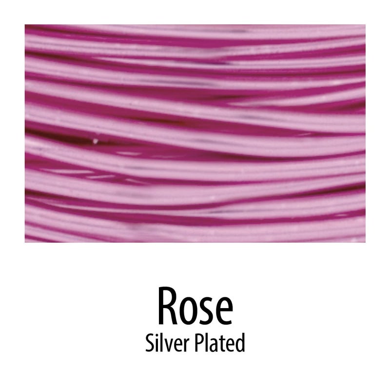 Artistic Wire Artistic Wire, 26 Gauge Silver Plated Tarnish Resistant Colored Copper Craft Jewelry Wrapping Wire, Rose, 30 yd  - Image 2