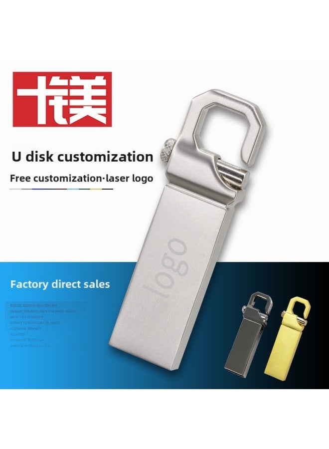 Metal USB Disk 32gU Disk Metal USB3.0 High Speed Music 16G USB Disk Custom Car USB Disk 2.0-Color:Black-Capacity:4GB  - Image 1