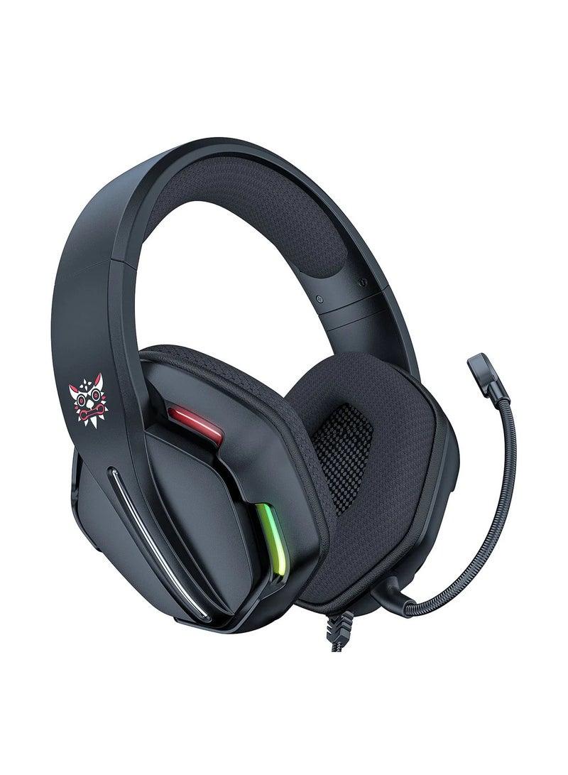 أونيكوما ONIKUMA X27 RGB سماعة رأس للألعاب ستيريو محيطي متعدد الاتجاهات بخاصية إلغاء الضوضاء وميكروفون بتصميم مريح - Image 1