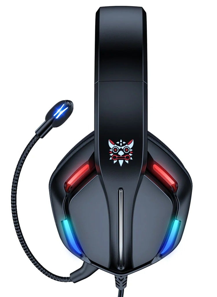 أونيكوما ONIKUMA X27 RGB سماعة رأس للألعاب ستيريو محيطي متعدد الاتجاهات بخاصية إلغاء الضوضاء وميكروفون بتصميم مريح - Image 3