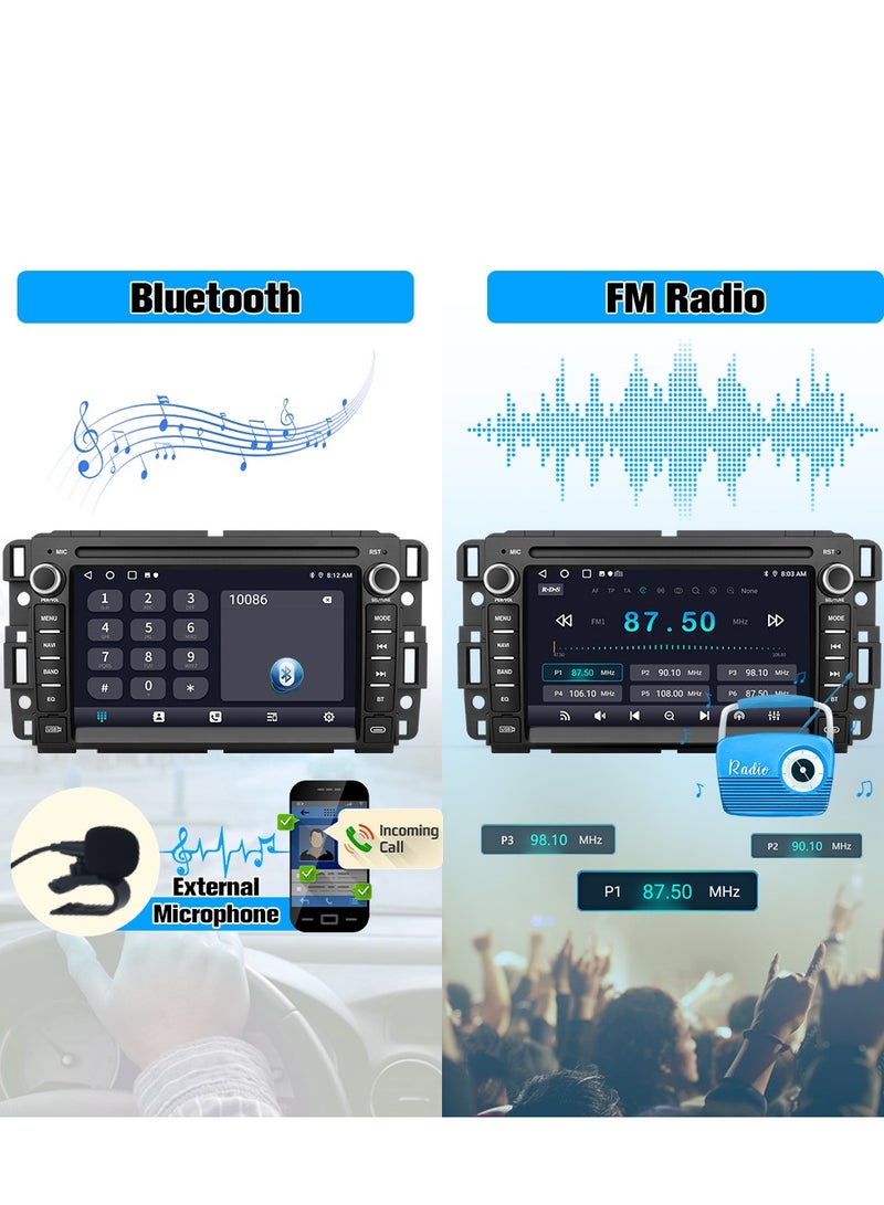 Junsun Car Stereo for Chevrolet/Buick/GMC Sierra Yukon Chevy Silverado Tahoe, Wireless Carplay Android Auto Touch Screen Android 12 Radio, 2G Ram 32G ROM  - Image 4