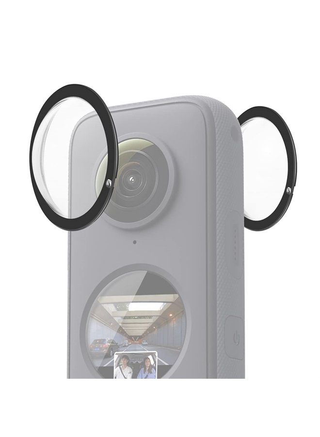 PULUZ Dual Lens Guards for Insta360 One X2 PC Protective Lens Cover Case for Insta 360 ONE X2 Sports Camera Accessories one x2 Lens Protector - Image 1