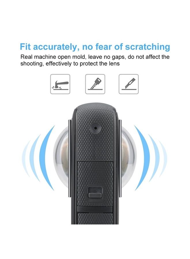 PULUZ Dual Lens Guards for Insta360 One X2 PC Protective Lens Cover Case for Insta 360 ONE X2 Sports Camera Accessories one x2 Lens Protector - Image 3
