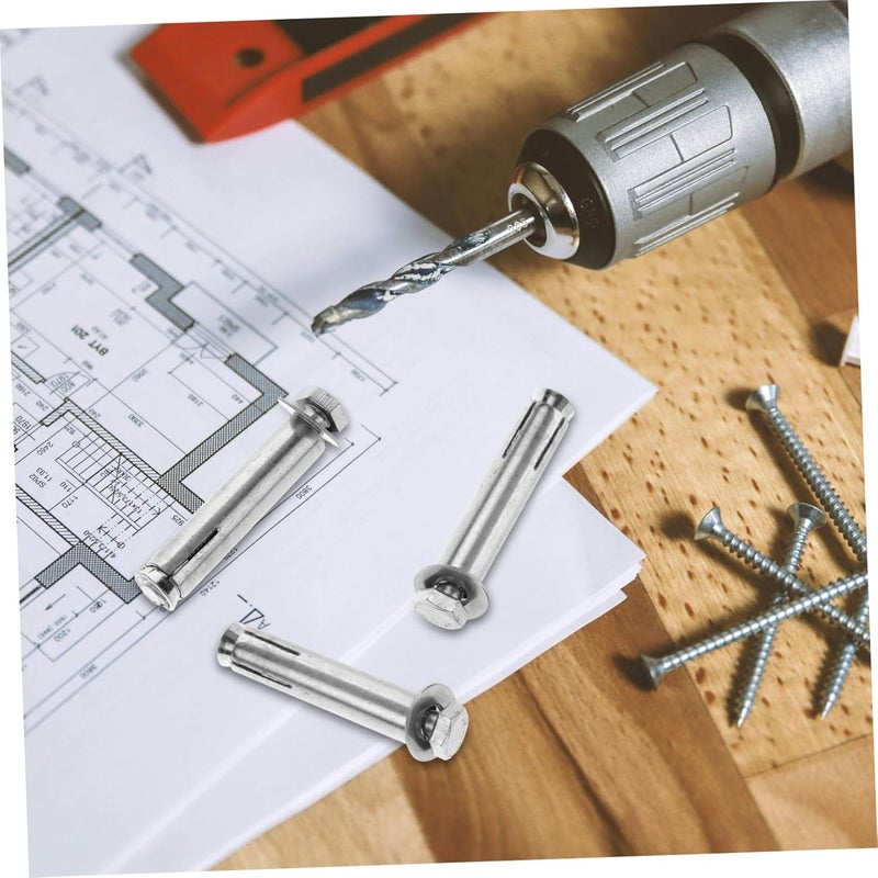 NUOBESTY 10pcs Stainless Steel M8x50mm Expansion Bolts Heavy Duty Countersunk Screws for Furniture Home Projects - Image 4