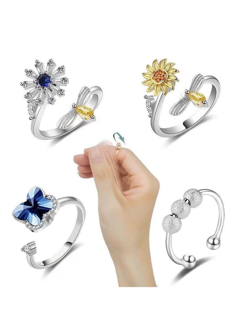Generic - 1Pcs Fashion simple jewelry S925 Thai silver index finger ring style-C - Image 1
