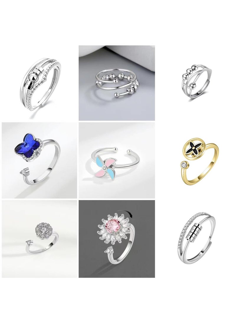 Generic - 1Pcs Fashion simple jewelry S925 Thai silver index finger ring style-C - Image 1