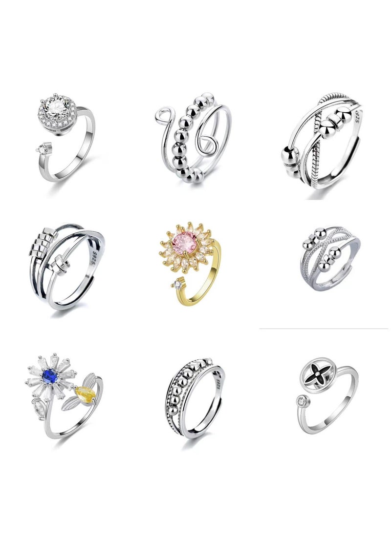 Generic - 1Pcs Fashion simple jewelry S925 Thai silver index finger ring style-C - Image 1