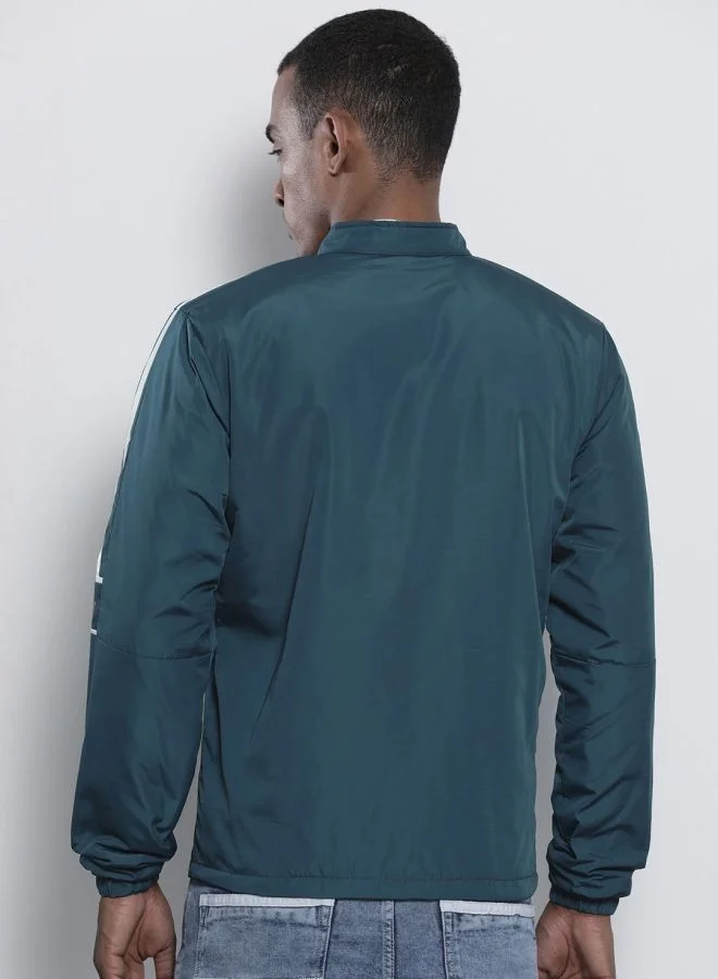 ذا انديان كراج كو The Indian Garage Co Men Slim Fit Printed Round Neck Long Sleeves Jacket