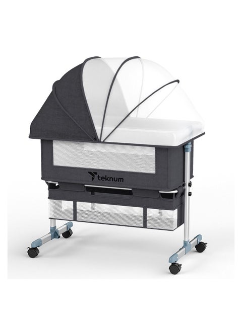 TEKNUM Moonlight Bedside Crib-Dark Grey