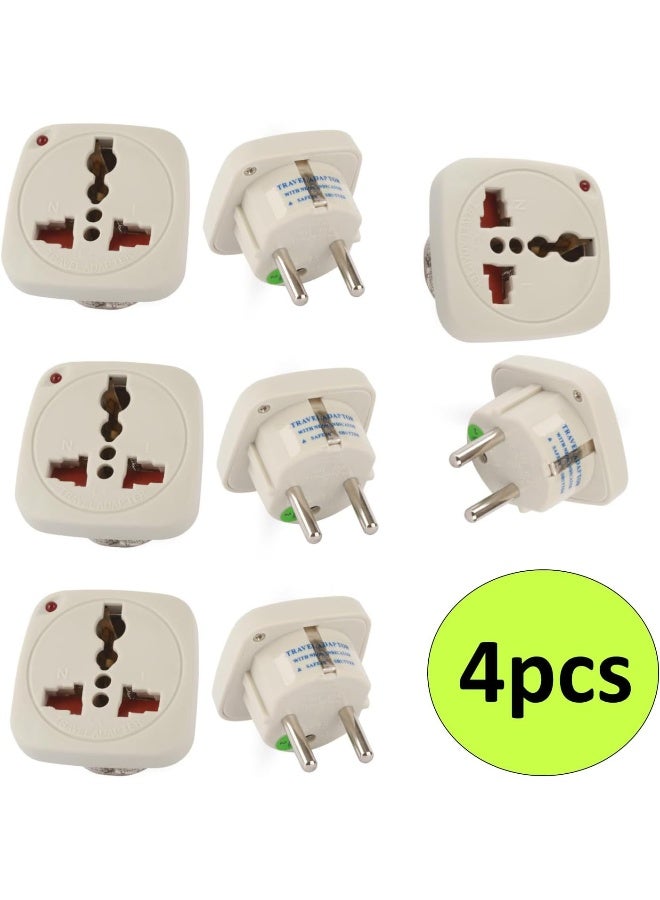 Terminator Multi Travel Adaptor Suchko To Universal Power Adapter Uk/Us/Au To Eu Converter With Shutter And Indicator Pack Of 4  - Image 2