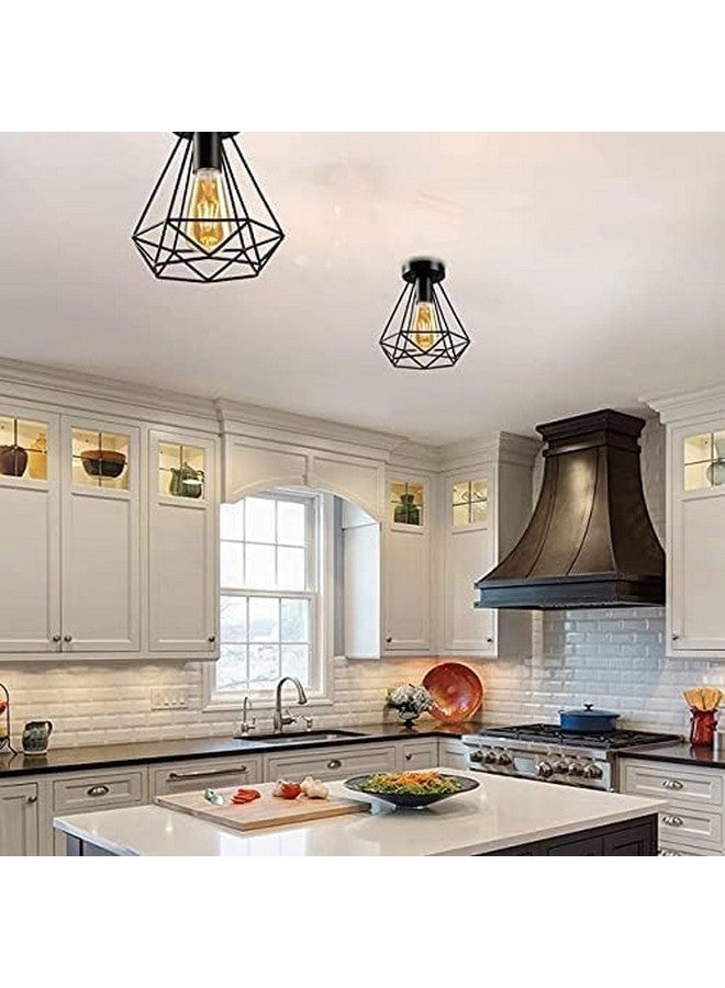 SINOMAN مصباح سقف أسود SINOMAN لغرفة المعيشة / أضواء معلقة سوداء / مصابيح معلقة لتزيين المنزل / ضوء سقف لغرفة المعيشة / معدن (CL Diamond، مع لمبة) - Image 4