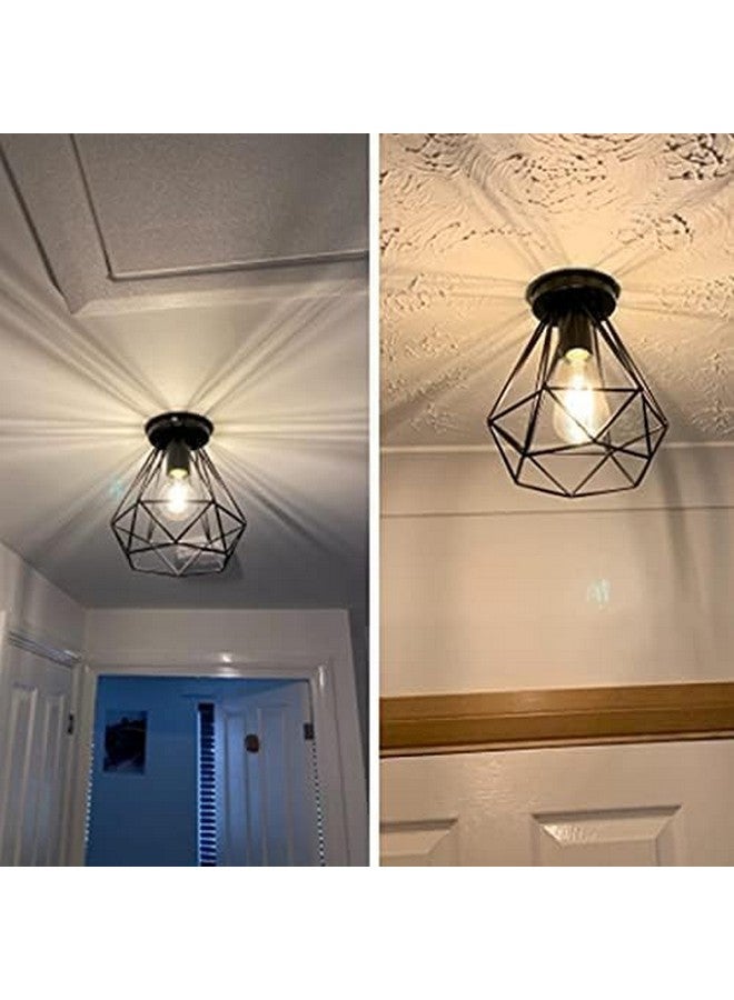 SINOMAN مصباح سقف أسود SINOMAN لغرفة المعيشة / أضواء معلقة سوداء / مصابيح معلقة لتزيين المنزل / ضوء سقف لغرفة المعيشة / معدن (CL Diamond، مع لمبة) - Image 2