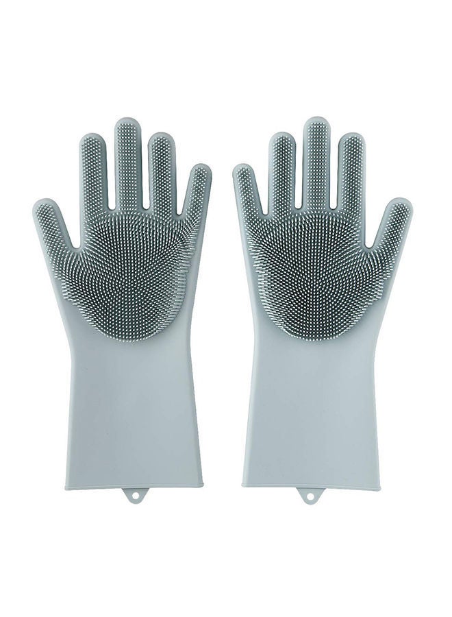 NIBEMINENT 4-Piece Silicone Cleaning Gloves Multicolour 34 x 18.5cm - Image 2
