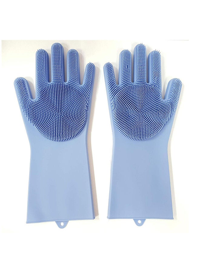 NIBEMINENT 4-Piece Silicone Cleaning Gloves Multicolour 34 x 18.5cm - Image 3