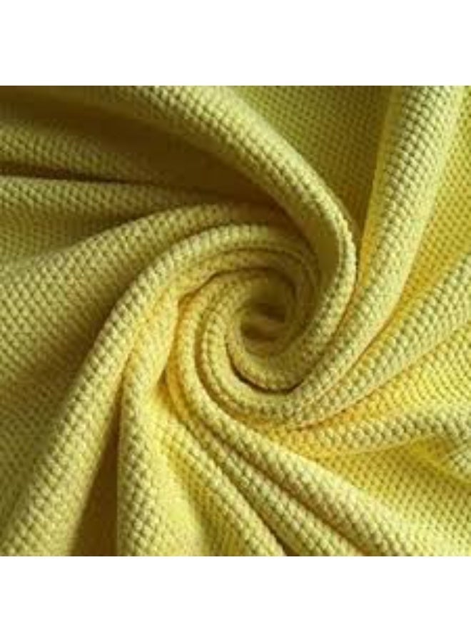 Baby Waffle Blanket, 60% Polyester 40% Cotton, Yellow - Image 5