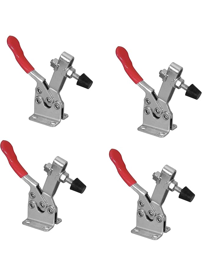 POWERTEC 20327 Quick Release Horizontal Toggle Clamp 201B 300 Lb Holding Capacity W Rubber Pressure Tip 4Pk - Image 1