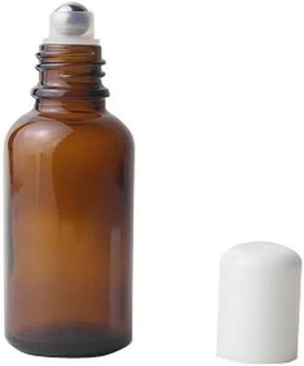 ASTRQLE 3PCS 20ml/0.67oz Empty Glass Roll-on Bottles with Stainless Steel Roller Balls and White Cap for Essential Oil Perfumes Lip Balms Container 