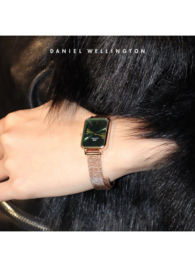 Daniel Wellington Dw Women's Watch, Small Green Dial, Fashionable Western-style Watch, Classic Retro Square Watch, Birthday Gift, Dw00100445 - Image 2