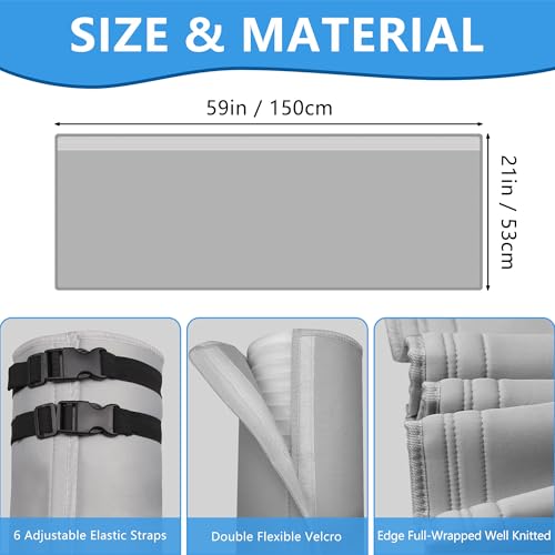 Nuhago 2 Packs Portable Air Conditioner Hose Cover, Portable AC Hose Duct Vent Insulation Sleeve AC Hose Insulated Cover Wrap for 5" & 5.9" Diameter AC Exhaust Hoses Tube for Heat Reduction - Image 2