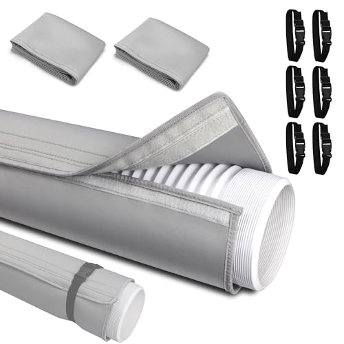 Nuhago 2 Packs Portable Air Conditioner Hose Cover, Portable AC Hose Duct Vent Insulation Sleeve AC Hose Insulated Cover Wrap for 5" & 5.9" Diameter AC Exhaust Hoses Tube for Heat Reduction - Image 1