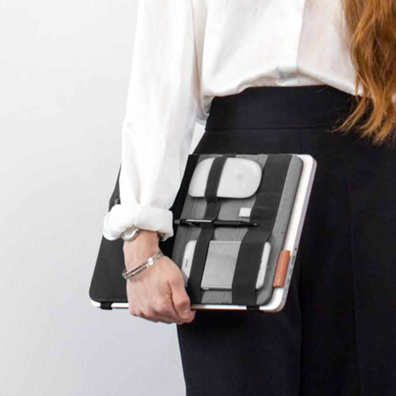 beblau Beblau FOLD Portable Electronic Organizer – Attachable Device & Desktop Accessory | Office & Home Organizer | Fits 13"-15" Laptops & A4 Notebooks | Backpack Insert | Personal organizer  - Image 1