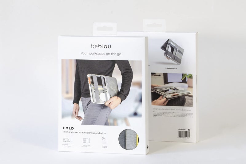 beblau Beblau FOLD Portable Electronic Organizer – Attachable Device & Desktop Accessory | Office & Home Organizer | Fits 13"-15" Laptops & A4 Notebooks | Backpack Insert | Personal organizer  - Image 2