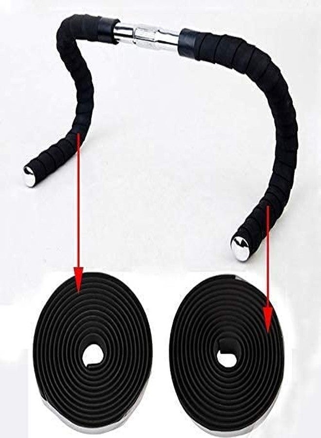 fastped 2pcs (1 pair) Bike Handlebar Tape, Black Waterproof Tape(Set of 2) Black Red White Pink Blueith These Bicycle Handle bar Tape - Wrap Your Bike for an Awesome Comfortable Ride - Image 3