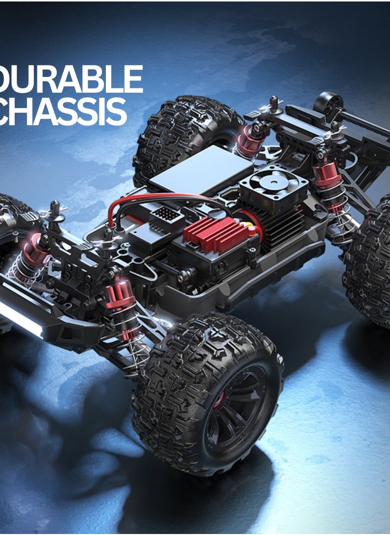 Mjx Brushless RC Hobby GradeTruck | High Speed, 2.4Ghz Remote Control | 1:16 Scale Radio Controlled Off-roader Electronic Monster R/C Truck | RTR, All Terrain - Black  - Image 3
