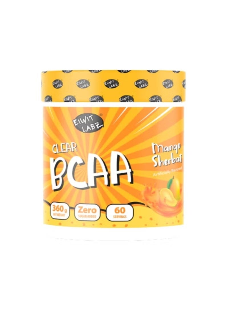 Eiwit Labz Clear BCAA Intraworkout 60 Servings Mango Flavor BCAA Amino Acids Drink For Hydration Recovery And Performance - Image 1