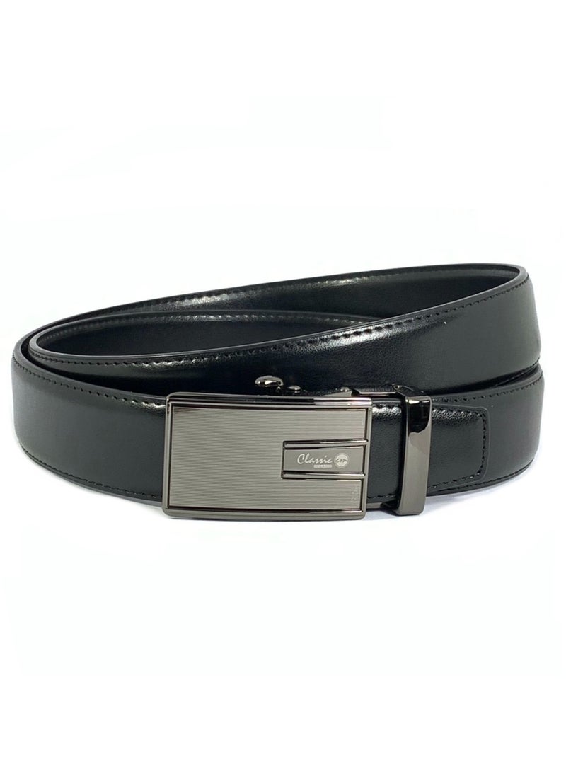 Classic Milano Genuine Leather Belts for men Auto Profile Belt Men 32MM GRP201AL3202 by Milano Leather - Image 1